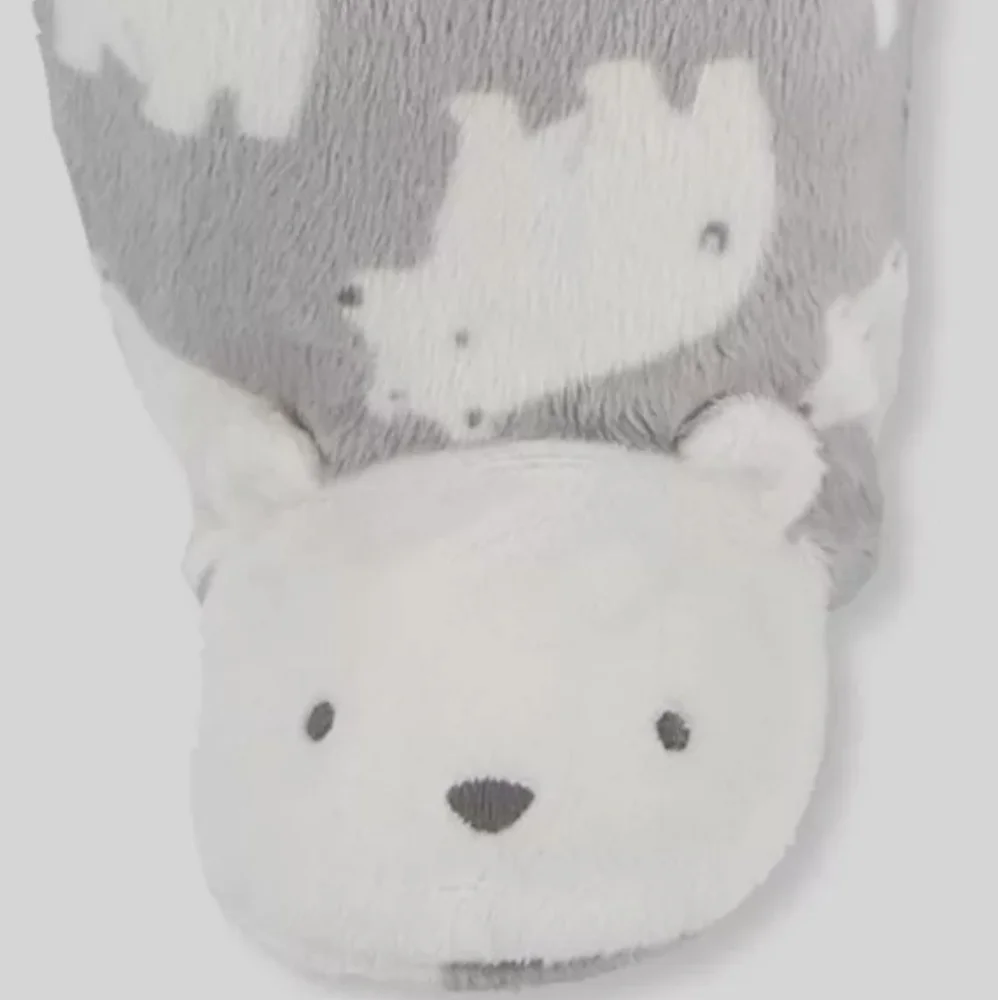 Carter 9M Gray Baby Bear Hooded Onesie